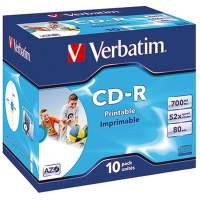 Verbatim CD-R 52x 700MB 80min. Jewel case 10 pcs/pack.