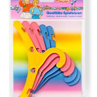 Colorful doll hangers, set of 5