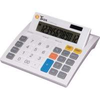 TWEN desktop calculator J-1200 569 12 characters solar/battery white