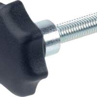 Star grip screw, plastic, d1 63 mm d2 M 12 mm l50 mm, 10 pieces