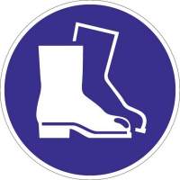 Use foot protection foil D.200mm blue/white ASR A1.3 DIN EN ISO 7010