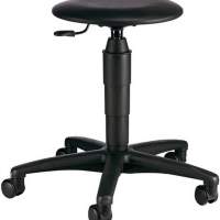 Swivel stool with wheels imitation leather Seat H.420-550mm Seat D.360mm