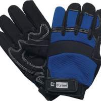Gloves EN388 cat. II Mechanical Master size 9 black/blue Velcro fastener