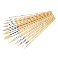 Silverline Artist Pointed Brushes, 12pc. Set, Pointed Tip