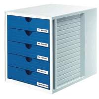 HAN drawer box system box 1450-14 DIN C4 5 drawers blue