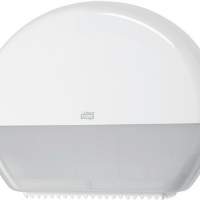 Toilet paper dispenser H360xW437xD133mm white for jumbo rolls