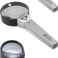 Hand magnifier Tech-Line magnification 10x with metal handle lens diameter 28mm