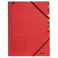 Leitz folder 39070025 DIN A4 7 compartments colored cardboard red