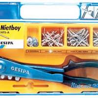 Blind rivet set with pliers NTS 2.4-5mm 100 pieces Size 315x200x52mm GESIPA i.Ku. case