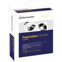 Soennecken CD/DVD case 03750 mF paper white 100 pieces/pack.