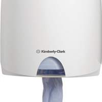 Cleaning cloth dispenser Aquarius 7018 made of white plastic, dimensions 278x276x226mm, lockable