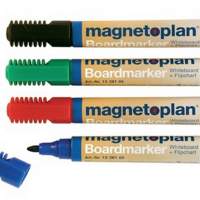 Board marker set, 4 colors, wipeable blue/green/red/black