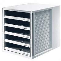 HAN drawer box 1401-11 DIN A4 5 drawers PS light grey/light grey