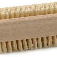 Hand washing brush wood double-sided natural fibre
