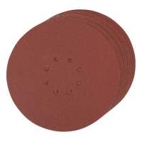 Velcro discs, perforated, 225mm, 120 grit, pack of 10