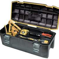 Tool case 590x275x305mm with 2-component handle STANLEY metal clasps
