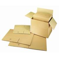 Folding carton 50x37x31cm 12kg brown corrugated cardboard