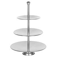 Cake stand stainless steel 3 levels 36cm