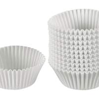 Paper baking cups 200 pieces, white