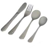Stainless steel children's cutlery, 4 pieces, 1 set