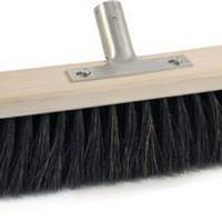 Hall broom Arenga L. 400mm fully equipped with metal handle holder flat wood