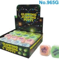 Funny jumping putty, glow in the dark, 12 pieces