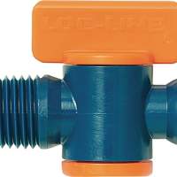 LOC-LINE shut-off valve size 1/4 inch, with male thread, bag of 2 pieces