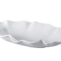Obstschale weiß oval L53cmH9cm Keramik 2er set