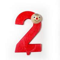 Wooden Birthday Number 2 Pack of 1