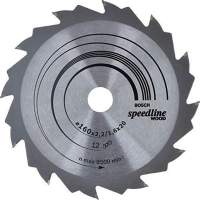 BOSCH circular saw blade Speedline Wood outside D. 2.2mm cutting width was specified.