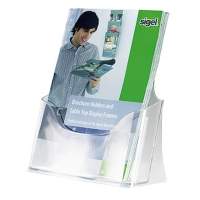 Sigel brochure holder LH112 for DIN A5 1 compartment clear acrylic
