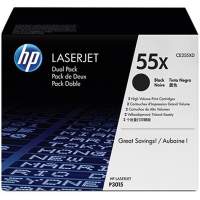 HP Toner CE255XD 55X 12,500 pages black 2 pc./pack.