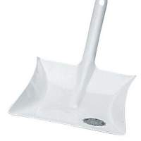 Dustpan white L.230xW.220mm with impact-resistant coating.