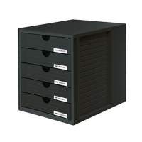 HAN drawer box system box 1450-13 DIN C4 5 drawers black