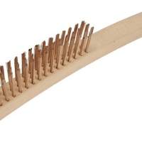 ENDRES TOOLS wire brush L.350mm tin-bronze wire 0.3mm 3-row non-sparking