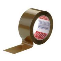 Packaging tape PVC tesapack® 4124 chamois length 66 m width 50 mm roll TESA, 6 pieces