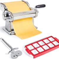 Uno Casa Pasta Maker – Nudelmaschine Manuell – Pasta Maschine mit Pasta Cutter und Ravioli-gut