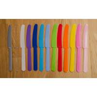 Amscan 20 robust plastic knives in orange length 17 cm width 2.0 cm