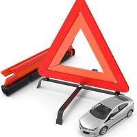 KFZ Warndreieck rot, Dreieck Pannendreieck Auto Triangle EN ISO 20471 EU - Zulassung Österreich & Deutschland für Unfall & Panne