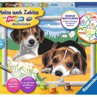 Ravensburger paint by numbers: Jack Russel puppies