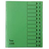 Bene folder 084800GN DIN A4 12 compartments PVC green