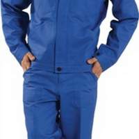 Waisted jacket BW290 Gr. 58 royal blue 100% cotton