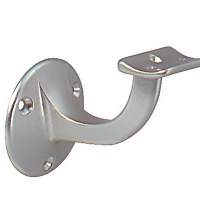 Railing post brushed stainless steel wall plate diameter 53mm