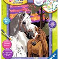 Ravensburger painting by numbers: horses in the sunset