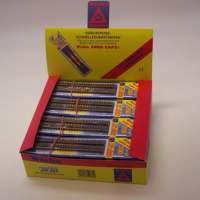 Strip of 25 ammunition 200 rounds per blister, display with 40 blisters