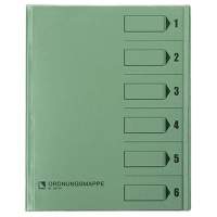 Bene folder 083600GN DIN A4 6 compartments PVC green