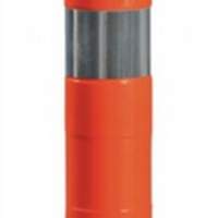 Bollard PU orange/white D.80xH.750mm for screwing
