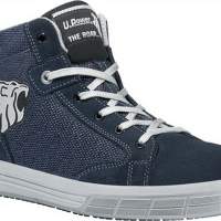 Safety lace-up boots EN ISO 20345 S1P SRC Caravan Gr. 44 suede leather blue