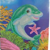 Diamond painting dolphin with standee