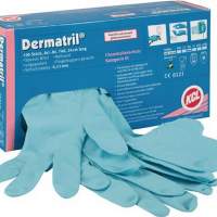 Nitrile gloves Dermatril 740 size 11 L.250mm blue KCL Kat.III EN374, 100 pieces